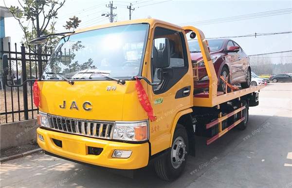 江淮駿鈴平板一拖二清障車