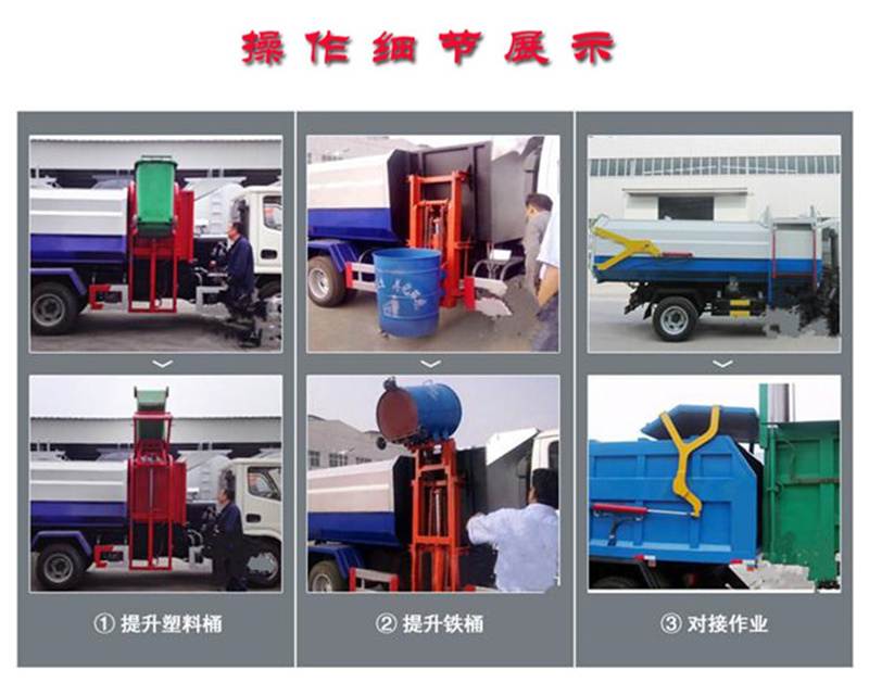 自裝卸式垃圾車操作細節(jié)展示
